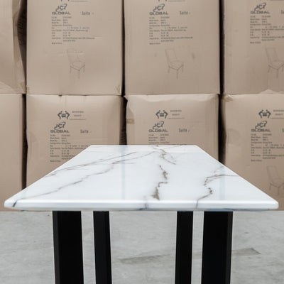 The New York Carrara Marble Hall Table available to purchase from Warehouse Furniture Clearance at our next sale event.