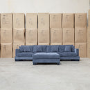 The Barossa Deep Seat Modular Corner Lounge - Licorice available to purchase from Warehouse Furniture Clearance at our next sale event.