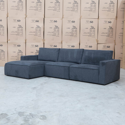 The Layne LHF Chaise Lounge - Charcoal available to purchase from Warehouse Furniture Clearance at our next sale event.