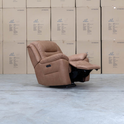 The Airlie Electric Swivel Glider Recliner - Tan available to purchase from Warehouse Furniture Clearance at our next sale event.