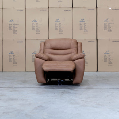 The Airlie Single Electric Recliner - Tan available to purchase from Warehouse Furniture Clearance at our next sale event.