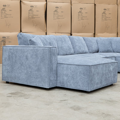The Apartment Corner Dual Chaise Lounge - Frost available to purchase from Warehouse Furniture Clearance at our next sale event.