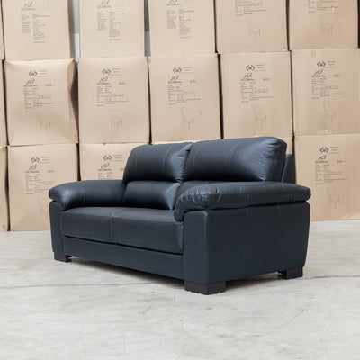 The Berkshire Three Seat Leather Sofa - Black available to purchase from Warehouse Furniture Clearance at our next sale event.