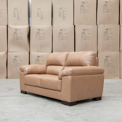 The Berkshire Two Seat Leather Sofa - Tan available to purchase from Warehouse Furniture Clearance at our next sale event.