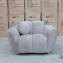 The Cloud Plush Fabric Single Armchair - Bark available to purchase from Warehouse Furniture Clearance at our next sale event.