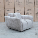 The Cloud Plush Fabric Single Armchair - Bark available to purchase from Warehouse Furniture Clearance at our next sale event.