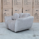 The Cloud Plush Fabric Single Armchair - Bark available to purchase from Warehouse Furniture Clearance at our next sale event.