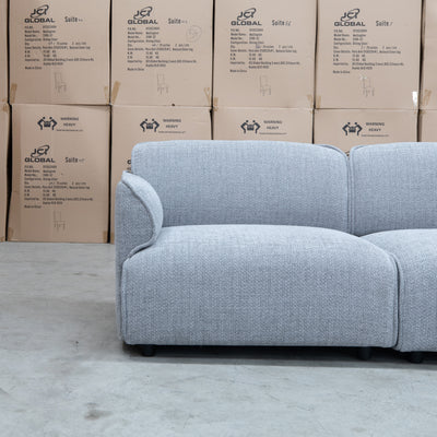 The Cora Three Seat Chaise Lounge RHF - Silver available to purchase from Warehouse Furniture Clearance at our next sale event.