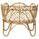 The Elise Rattan Childs Doll Bed with 6cm White Cushion - Natural - WI02 - Available In-Store Only available to purchase from Warehouse Furniture Clearance at our next sale event.