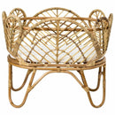 The Elise Rattan Childs Doll Bed with 6cm White Cushion - Natural - WI02 - Available In-Store Only available to purchase from Warehouse Furniture Clearance at our next sale event.