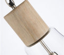 The Extra Large Glass Pendant Light with Mango Wood Top and Jute Cord - Natural/Clear - VE36 - Available In-Store Only available to purchase from Warehouse Furniture Clearance at our next sale event.