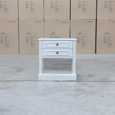 Hampton Two Drawer Timber Bedside