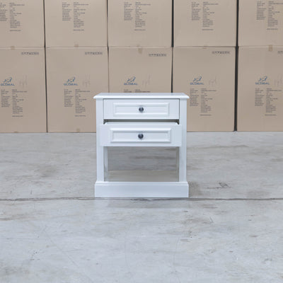 Hampton Two Drawer Timber Bedside