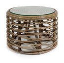 The Natural Rattan Round Coffee Table With Glass - Natural - IU57 - Available In-Store Only available to purchase from Warehouse Furniture Clearance at our next sale event.