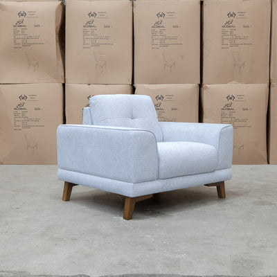 The Khloe Fabric Armchair - Whisper available to purchase from Warehouse Furniture Clearance at our next sale event.