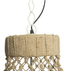 The Large Three Tier Jute and Iron Chandelier - Natural - MS26 - Available In-Store Only available to purchase from Warehouse Furniture Clearance at our next sale event.