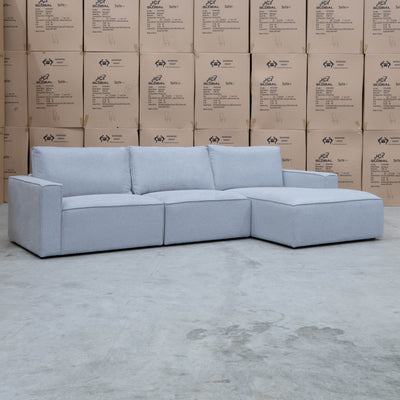 The Layne RHF Chaise Lounge - Silver available to purchase from Warehouse Furniture Clearance at our next sale event.