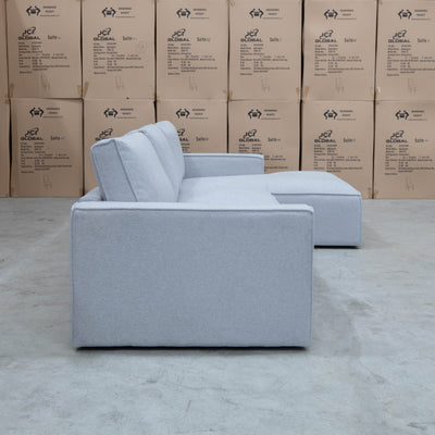 The Layne RHF Chaise Lounge - Silver available to purchase from Warehouse Furniture Clearance at our next sale event.