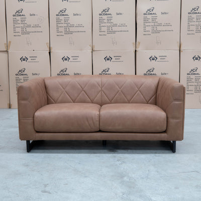 The Santosa Two Seat Fabric Sofa - Tan available to purchase from Warehouse Furniture Clearance at our next sale event.