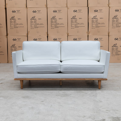 The Lana 2.5 Seater Leather Sofa - White available to purchase from Warehouse Furniture Clearance at our next sale event.