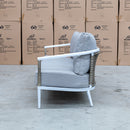 The Graysen 5 Piece Outdoor Lounge Suite available to purchase from Warehouse Furniture Clearance at our next sale event.