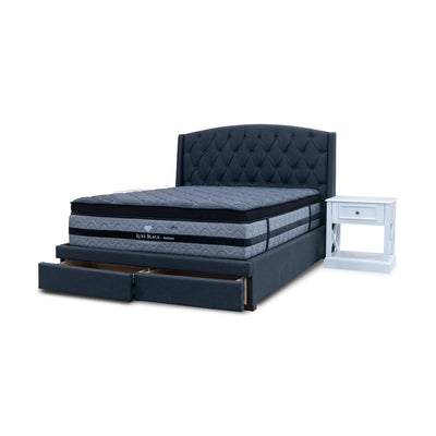 The Emily Double Fabric Storage Bed - Charcoal available to purchase from Warehouse Furniture Clearance at our next sale event.