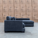 The Hilton Chaise Lounge RHF - Lance Charcoal available to purchase from Warehouse Furniture Clearance at our next sale event.