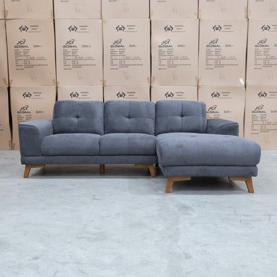 The Khloe Three Seat Chaise Lounge RHF - Shadow available to purchase from Warehouse Furniture Clearance at our next sale event.