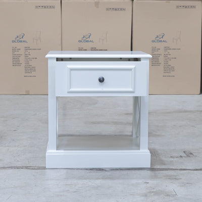 Hampton 1 Drawer Bedside - Style 3