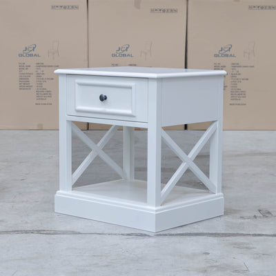Hampton 1 Drawer Bedside - Style 3