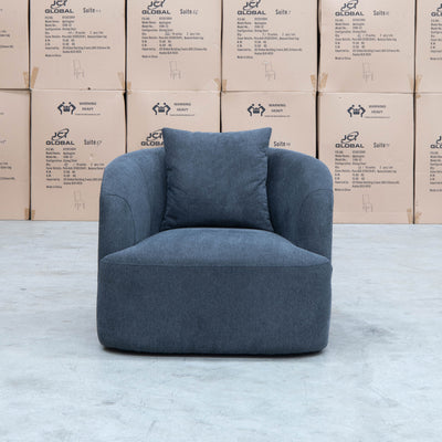 The Santorini Curved Arm Chair - Lance Charcoal available to purchase from Warehouse Furniture Clearance at our next sale event.