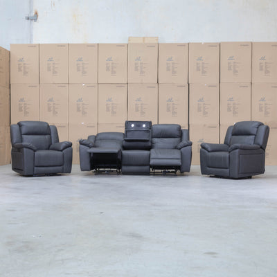 The Venus Triple-Motor Recliner - Charcoal available to purchase from Warehouse Furniture Clearance at our next sale event.