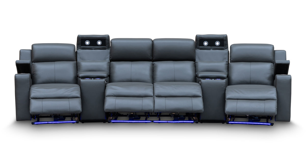 Remi 4 Recliner DualMotor Electric Theatre Lounge Jet