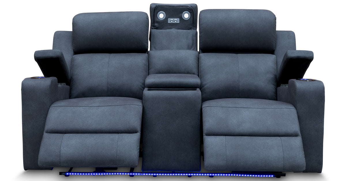 Xanadu Electric Home Theatre Lounge Illumi Recliner Sofa Danube