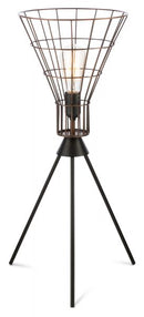 The Torch Iron Wire Table Lamp - Antique Copper/Black Legs - FH11 - Available In-Store Only available to purchase from Warehouse Furniture Clearance at our next sale event.