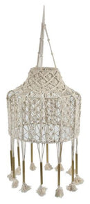 The Noosa Macrame Round Pendant Light with Tassels - Cream - IP02 - Available In-Store Only available to purchase from Warehouse Furniture Clearance at our next sale event.