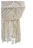 The Byron Macrame Long Pendant Light with Tassels - Cream - IP03 - Available In-Store Only available to purchase from Warehouse Furniture Clearance at our next sale event.