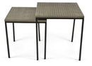 The Jaipur Set of 2 Iron Square Tables - Silver/Black - MM08 - Available In-Store Only available to purchase from Warehouse Furniture Clearance at our next sale event.
