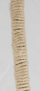 The Extra Large Glass Pendant Light with Mango Wood Top and Jute Cord - Natural/Clear - VE36 - Available In-Store Only available to purchase from Warehouse Furniture Clearance at our next sale event.