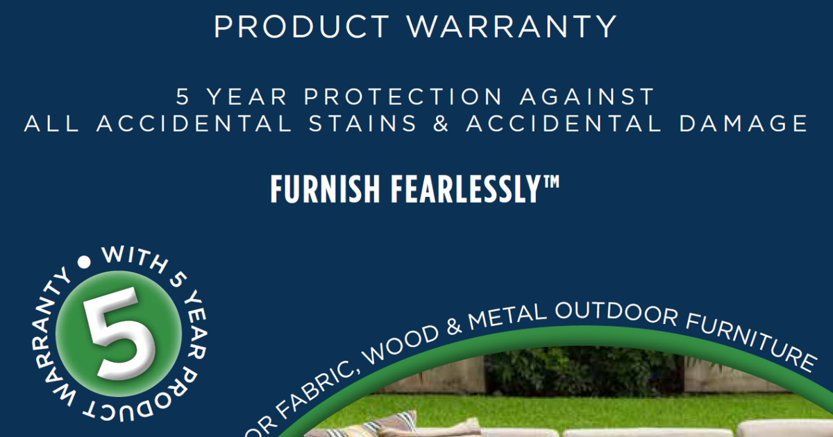 Guardsman 5 Year Outdoor Fabric Care Warranty Kit Fabric Only