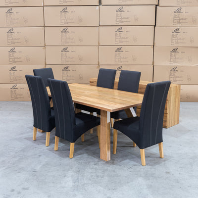 The Stanton Marri Hardwood 2400 Dining Table available to purchase from Warehouse Furniture Clearance at our next sale event.