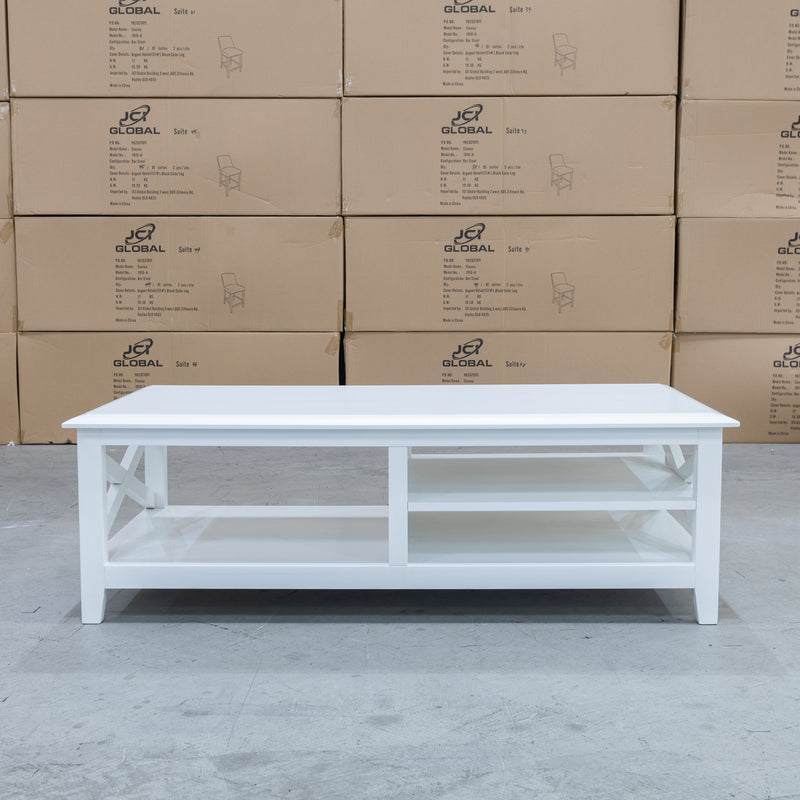 The Hampton Rectangle Coffee Table available to purchase from Warehouse Furniture Clearance at our next sale event.