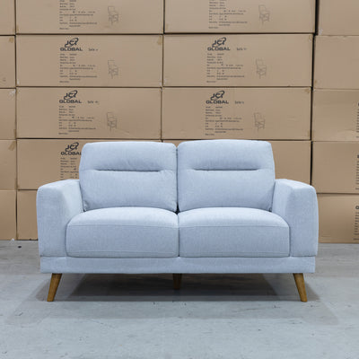 The Harlow Two Seater Sofa - Silver available to purchase from Warehouse Furniture Clearance at our next sale event.