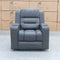The Toronto Dual-Motor Recliner - Storm Leather available to purchase from Warehouse Furniture Clearance at our next sale event.