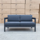 The Artemis Outdoor Two Seat Sofa - Charcoal/Dark Grey available to purchase from Warehouse Furniture Clearance at our next sale event.