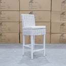 The White Wash Wicker Bar Stool - White - WW-181 available to purchase from Warehouse Furniture Clearance at our next sale event.