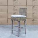 The White Wash Wicker Bar Stool - Natural - WW-180 available to purchase from Warehouse Furniture Clearance at our next sale event.