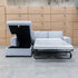 The Oakland Sofa Bed with LHF Storage Chaise - Silver