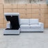 The Oakland Sofa Bed with LHF Storage Chaise - Silver