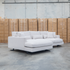 The Melbourne Deep Seat Feather & Foam LHF Chaise Lounge - Biscuit